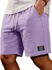 2026 Amazon Nuevos Pantalones Cortos Bermuda Casuales de Color Sólido Ajuste Holgado para Hombre de Algodón y Lino con Cordón Pantalones Cortos de Playa