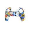 Cubierta protectora para mando de PS5 Cubierta de silicona camuflada para PS5 Piel con proceso de transferencia de agua para la mano Cubierta protectora para PS5