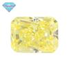 Huagang Gem 9A Chanfro Retangular Flor de Gelo Corte Zircão Amarelo Diamante de Alto Carbono Pequeno Octogonal Zircon CZ Pedra Nua