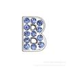 Nuevo Spot 8mm superficie de diamante azul aleación letras 26 letras mayúsculas inglesas DIY joyería pulsera usar