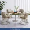 Conjunto de Mesa e Cadeiras para Jardim e Pátio Externo Villa de Lazer Varanda Uma Mesa e Quatro Cadeiras Hotel Pousada Conjunto de Mesa e Cadeiras à Prova de Chuva e Sol