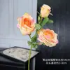 Buquê de flores artificiais com bordas queimadas, buquê realista de rosas artificiais de alta qualidade, arranjo de flores decorativo para a sala de estar, flores artificiais para decoração