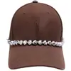 Boné de Baseball Versátil da Moda Corrente Corrente de Dopamina com Strass Acessórios Corrente de Moda Personalizada para Boné