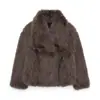 Venta Caliente de AliExpress ZA Comercio Exterior Transfronterizo Ropa de Mujer Abrigo Grande de Piel de Cordero Gruesa Nuevo Estilo de Invierno Piel