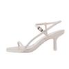 2023 Zapatos de Tacón Alto Gatito para Mujer Sandalias con Cremallera y Adornos Metálicos Estilo Coreano para Mujer Tacones Altos de Verano para Mujer Sandalias de Tacón de Aguja para Mujer