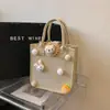 Bolsa de compras de fieltro con forma de muñeca de dibujos animados, bonita caja de regalo para niños, regalo de banquete de bebé de 100 días, bolso de fieltro