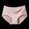 Ropa interior de seda de hielo de una sola pieza sin costuras para mujer, sin costuras, de cintura media, sexy, sin costuras, para dama, talla grande, bragas, venta al por mayor 810