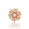 Broche para Mujer Transfronterizo Copo de Nieve Zircón Broche Giratorio Corsage Estéreo para Mujer Estilo Coreano Elegante Pin Hebilla para Abrigo de Traje