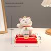 Decoração fofa de gato da sorte com cabeça que balança sala de estar decoração criativa escritório mesa pequena decoração suporte para celular