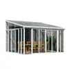 Terraza de Solario de Aluminio, Balcón Cerrado, Puente Roto, Puertas y Ventanas de Aluminio, Habitación de Cristal para Jardín Personalizada, Habitación de Cristal para Casa con Patio