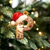 Nuevo Colgante Plano de Acrílico con Letra de Jengibre de Santa Claus Adornos para Árbol de Navidad Adornos Festivos