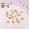 Prata S925 banhada a ouro placa envolvida contas UFO espaçador acessórios cordão pulseira colar cordão corda trançada diy semi-formado