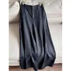 2026 Nuevo Modelo Pantalones de Pierna Ancha Rectos con Cremallera, Patrón Espiga de Lino Lyocell para Mujer, Venta al por Mayor B4DK8925