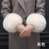 Mangas de Pelo Extra Grandes, Faixas de Mão de Pelo Sintético, Luvas, Punhos à Prova de Vento, Pulseiras, Pulseiras Fofas de Pelo Sintético de Raposa para Mulheres, Inverno