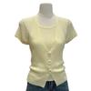 Suéter de Punto con Cuello Halter en V Estilo Puro Deseo para Mujer Verano Nuevo Ajuste Delgado Camisa Base Hermosa y Más Fácil de Combinar