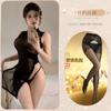 Cheongsam Estilo Chinês Lingerie Sexy Cheongsam com Fenda Alta Roupão Sexy de Renda Transparente Bodysuit Lingerie