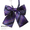 Cuello de Camisa con Lazo de Cuadros Estilo Japonés JK Flor para Mujer Estilo Universitario Foto de Graduación Camisa con Lazo Gratis Traje de Buceo con Lazo