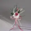 Copas de Champaña de Aspecto Elegante para Bodas y Compromisos Decoradas con Flores Inmortales, Escenas de Brindis de los Recién Casados, Accesorios para Sesiones de Fotos, Artículos Pequeños