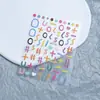 Arte de Unhas Dopamina Adesivos em Relevo Linhas Círculos Tulipas Letras Corações 3D Estilo Japonês Adesivo Fofo