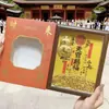 Ouro Puro 999 Benção Tian Guan Enfeites para Porta-Retrato Novo Conjunto Chinoiserie Presentes Empresariais Porta-Retrato para Casa Presentes Presentes