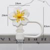 En Stock 8-10mm Flor de Begonia Tapa de Popote Cubierta Antipolvo Tapa de Popote de Flor Stanley Tapa de Popote de Flor de Begonia de Silicona