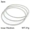 Joias de Aço Inoxidável Pulseira Empilhável Torcida Moderna Padrão Torcido de Aço Titânio Moda Acessório de Pulseira Diâmetro Interno 68*3mm