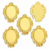 Accesorios para Joyería de Aleación DIY Piedra de Tiempo Base Ovalada Pulsera Llavero Colgante Decorativo C114