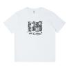 Camiseta de Manga Curta Pesada 230g Algodão Puro para Mulheres, Moda de Rua, Design de Nicho Branco para o Verão, Camiseta Básica Unisex de Meia-Manga