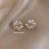 Brincos de Pétala Olho de Gato Franceses Estilo Coreano Simples Elegantes Nicho Alto Padrão Brincos Atacado Brincos Galvanizados a Ouro Real