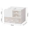Caixa de armazenamento de mesa tipo gaveta, rack de cosméticos, escritório, sala de estar, caixa de armazenamento de papelaria empilhável