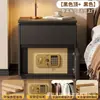 Caja fuerte de mesita de noche integrada en el dormitorio del hogar, caja fuerte oculta con sistema de doble cerradura (contraseña y clave), gabinete de almacenamiento de joyas y documentos