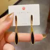 Brincos longos em formato de gota, ousados e estilosos, com um toque de luxo, versáteis para o dia a dia, brincos minimalistas populares