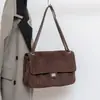 Bolso de piel de vaca de capa superior color gris elefante, bolso cruzado con un diseño único, nuevo bolso de nicho para debajo del brazo, bolso de mano y bolso de hombro de alta gama