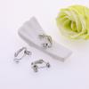 Aretes de Zirconia Alta Calidad Clip para Oreja Accesorios de Joyería para Oreja Sin Aguja Aretes de Presión para Cortar la Oreja Convertidor de Aretes