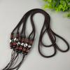 Collar Lanyard Ágata Tianzhu Largo Audaz Ágata Tianzhu Lanyard Cadena Lana Cuerda de Jade Marrón Venta al Mayoreo