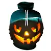 Sudadera con capucha de moda casual para hombre y mujer, estampado digital 3D de calabaza de Halloween, comercio exterior europeo y americano, primavera y otoño 2023