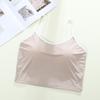 Atacado de fábrica novo colete de alça de seda gelada para primavera e verão com bojo nas costas bonitas roupa íntima base esportiva sutiã faixa para o peito feminino