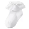 Calcetines para Bebé 2026 Otoño e Invierno Algodón Peinado Transpirables Calcetines de Encaje de Princesa para Bebé Niña Alta Elasticidad Sin Apretar las Piernas