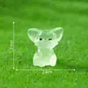 Novo produto transfronteiriço: figura criativa de raposa-do-deserto que brilha no escuro, acessórios decorativos DIY, paisagem em miniatura, pequeno ornamento de mesa