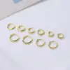 Pendientes de Aro Lisos Chapados en Oro de Plata de Ley S925 Más Vendidos Transfronterizos, Pendientes de Aro Lisos Versátiles Estilo Europeo y Americano, Disponibles en Múltiples Tamaños, Al Por Mayor en Stock