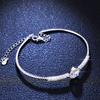 Pulsera de Plata 925 Pulsera de Moissanita Pulsera de Moissanita de Lujo con Bolsa Redonda para Mujer Venta Directa de Fábrica Transmisión en Vivo Douyin Direct