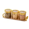 Tarro de condimento ligero de lujo para cocina doméstica, a prueba de humedad, anticaídas, para sal, azúcar, caja de almacenamiento sellada, ideal para combinación.