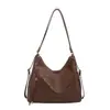 Otoño Invierno Retro Commute Moderno Urbano Simple Maillard Nicho Personalidad Grabado Bolso de Hombro Cruzado Mochila