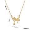 Collar de Lazo para Mujer Casual Lujo Ligero Diseño Nicho Amor Ojo de Gato Colgante Temperamento Femenino Más Fácil de Combinar Cadena Clavícula