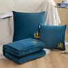 Almohada Gruesa Multifuncional Edredón de Doble Propósito Siesta de Oficina Plegable Cojín Pequeño Cojín para Coche Edredón