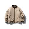 Forn3 Nova Jaqueta de Algodão Bordada Color-Blocking Estilo Japonês Inverno Tendência Casual Quente Solta Casaco de Algodão
