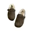 Liquidación de Fin de Año41 Talla Grande Gamuza Piel de Vaca Lana Zapatos Birkenstock Piel Genuina Casual Retro Zapatos de Algodón Peludos