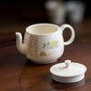 Tetera antigua japonesa de cerámica hecha a mano, juego de té de kung fu, tetera de arroz glutinoso amarilla, tetera pequeña de mano de alta gama, tetera individual para el hogar