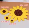 Pegatinas de Flores 3D de Tela No Tejida de Girasol para Decoración de Jardín de Infancia, Materiales de Decoración de Paredes, Decoraciones Colgantes de Girasol