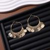 Pendientes de fuente transfronteriza, anillo de amor con flores de alto sentido, pendientes de borla de estrella de cinco puntas, pendientes fríos exagerados